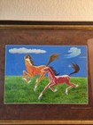 ORIGINAL Oil Painting Art & Chinese Horse Zodiac Beautiful Colorful  — photo 5