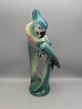 Vintage Papagei Ara Keramik Skulptur von ISABELLA BECHYNE Skulptur H 38cm