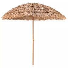 8 Ft. Steel Thatched Tiki Market Patio Umbrella Hawaiian Hula Beach Umbrella in