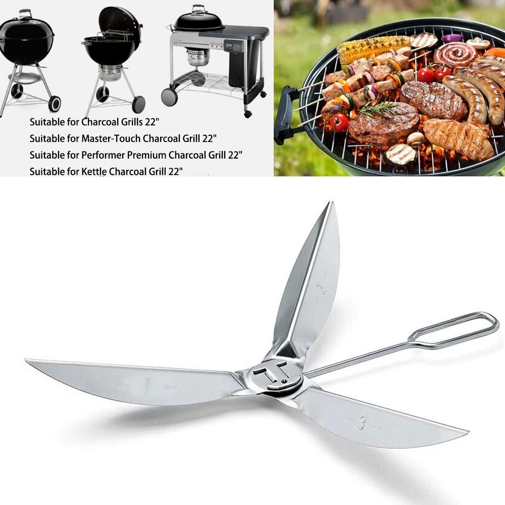 22-1/2-Inch One-Touch Cleaning System Kit for Weber Grill Parts for Kettle 22"