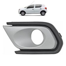 Gitter Blende Stoßstange links für DACIA SANDERO II ab 2017 schwarz/silber