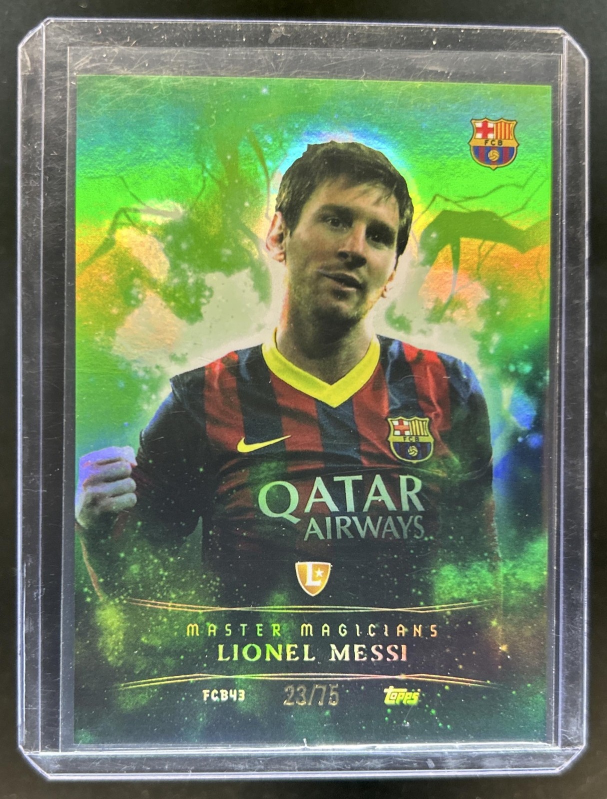 2026 Topps Total Lionel Messi Master Magicians Green #23/75 FC Barcelona