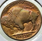 1937 D Buffalo Nickel 5c Toned