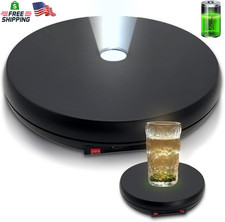 JAYEGT Motorized Rotating Display Stand with LED Light , 10 Inch /55Lbs Load, 36