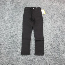 H M Jeans Kids 8 Black Skinny Stretch Denim Adjustable Waist 23x23.5 NWT