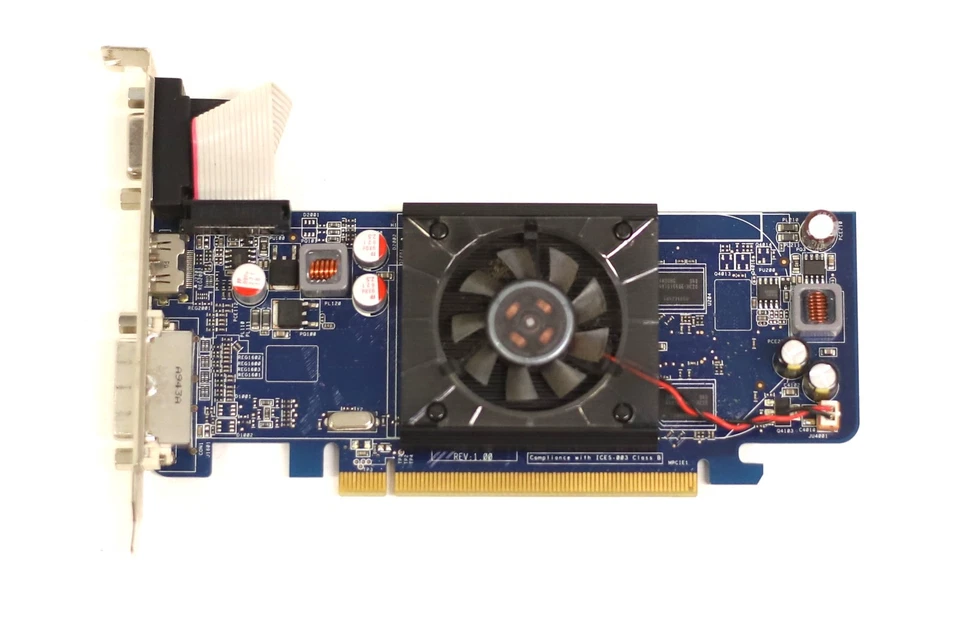 Dell ATI Radeon HD 4350 512MB DDR2 PCIe x16 Graphics Card P/N: 0P002P Tested - Image 2 of 4