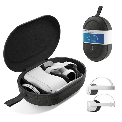 Hard Carrying Case with Meta Quest 3S/Quest 3/Oculus Quest 2 VR Gaming Headse...