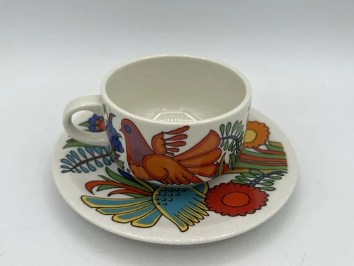 VTG Villeroy & Boch Acapulco Luxembourg Flat Cup & Saucer Older Shape