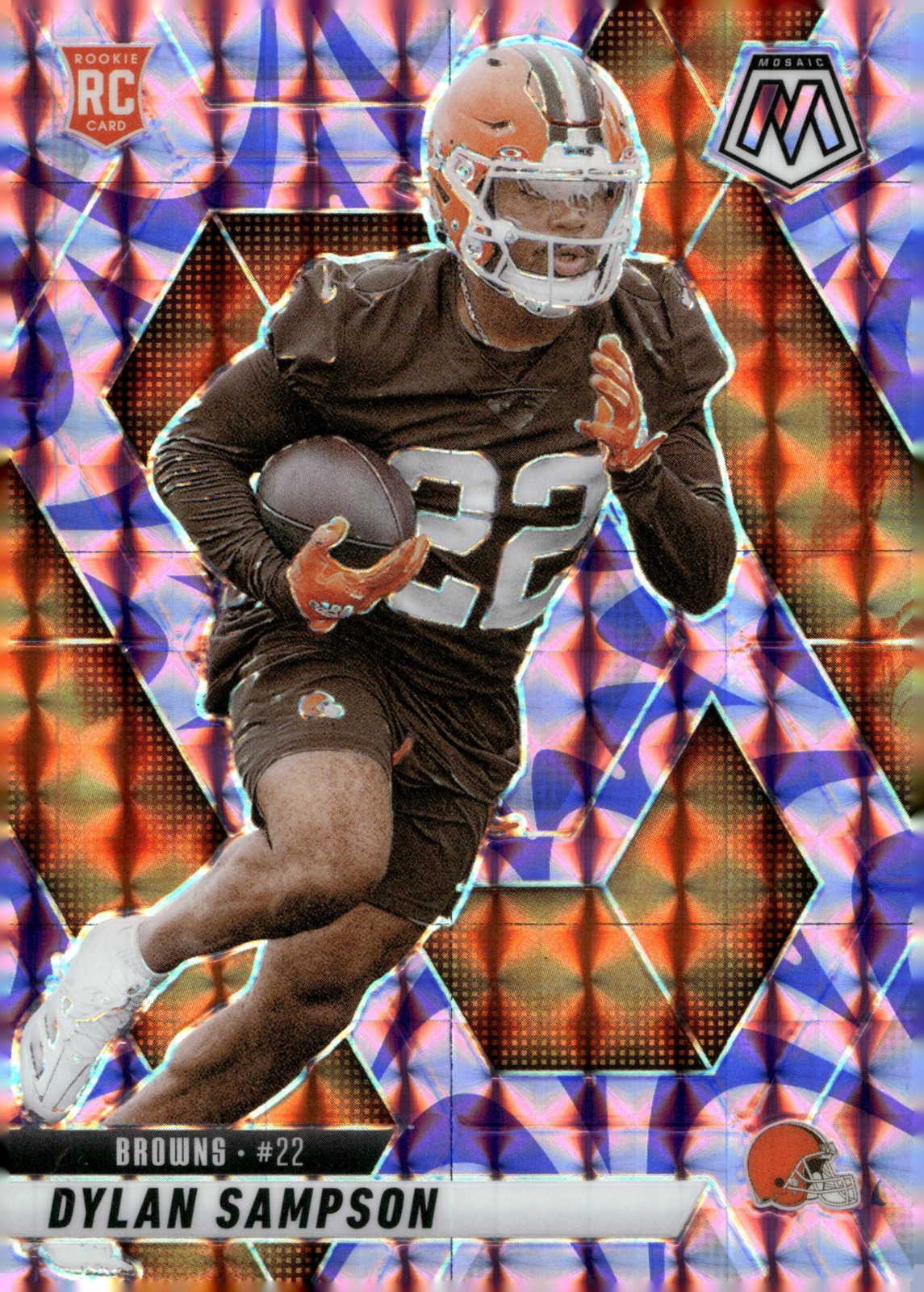 2025 Panini Mosaic #355 Dylan Sampson Mosaic Camo Pink