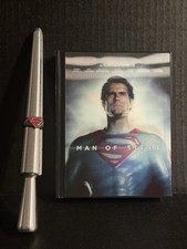 Man of Steel Blu-ray, 2013 . Three-Disc Digibook w/Holographic Cover Ring