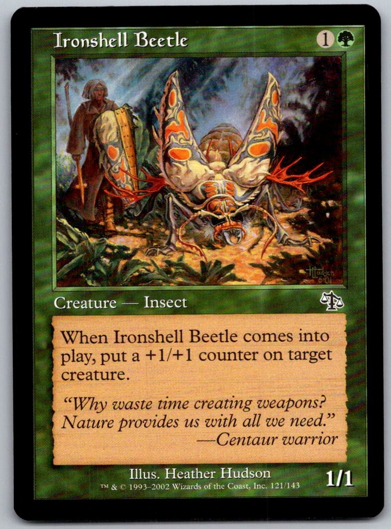 Ironshell Beetle 121 Common Judgment Magic: The Gathering Lightly Played