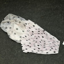 ASOS LUXE Organza One Shoulder Top Women's US 0 Pink Polka Dot, Blouson Sleeve