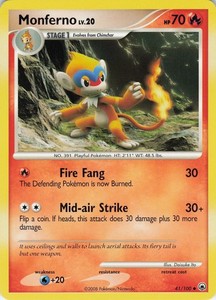 Monferno 41/100 Majestic Dawn Uncommon Normal Pokémon TCG