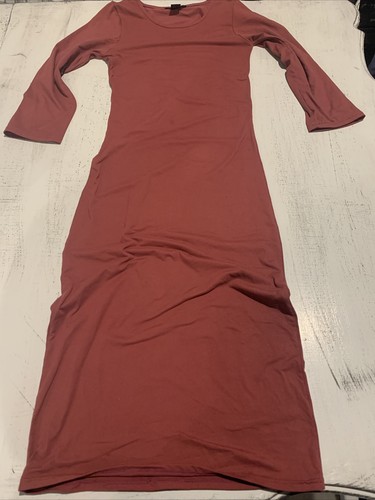 Lemite Womens Burgundy Fitted Crew Neck 