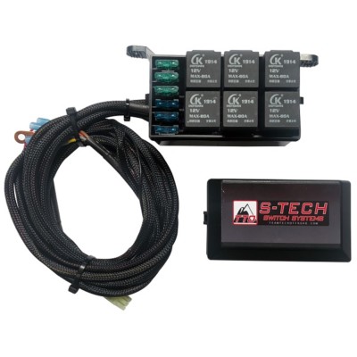 switch 5台 S-Tech 6 Switch System with Relay Center Amber Dual LED For