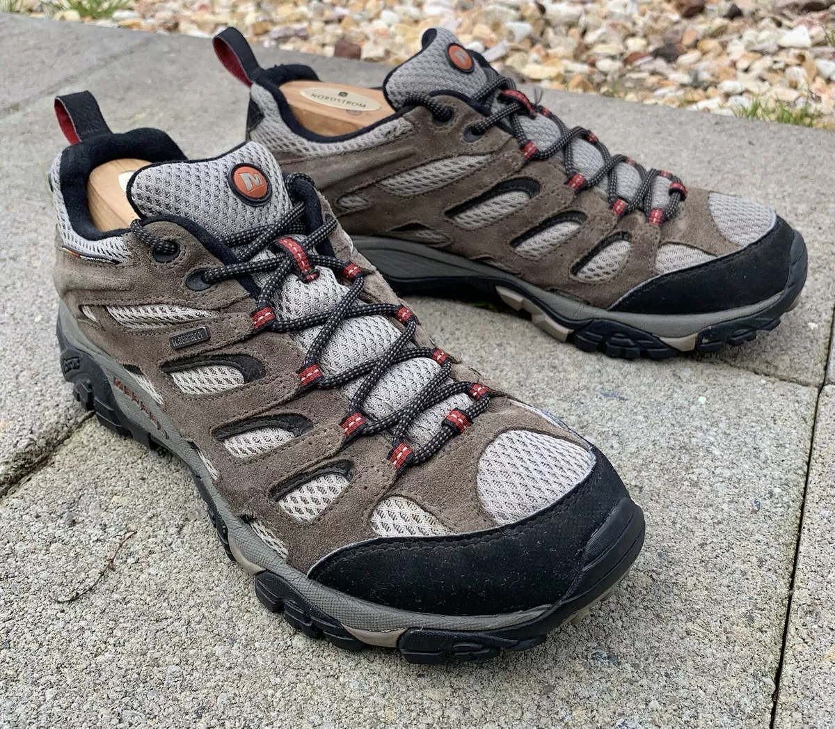 Merrell Moab WP Trail Hiking Shoes Dark Brown Men's 9 Waterproof J88621