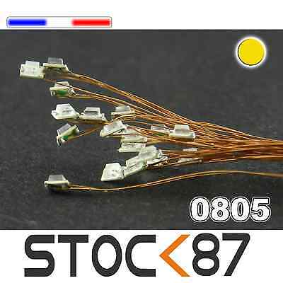 C123# LED CMS pré-câblé 0603 vert fil émaillé 5 à 20pcs prewired LED