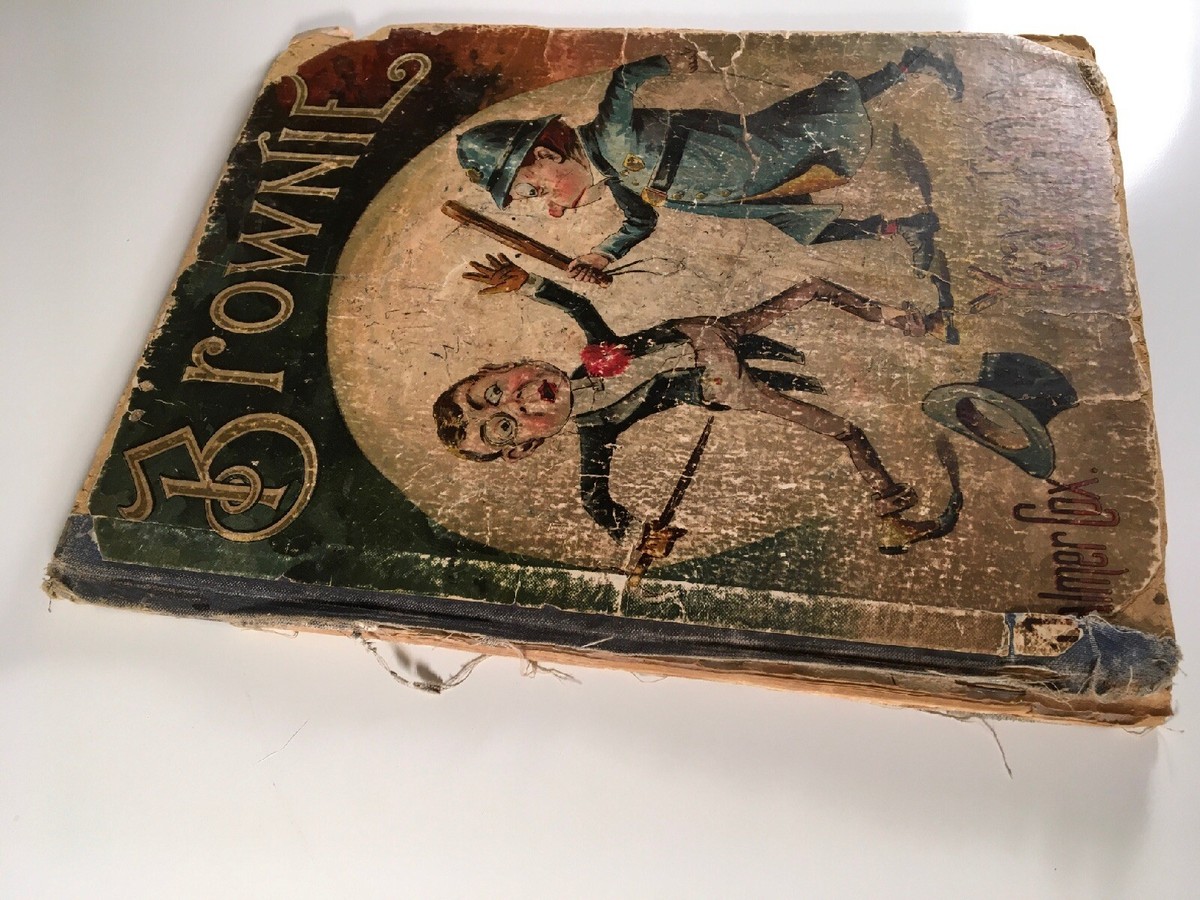 BROWNIE YEAR BOOK Antique 1895 Hardcover Children's Book Palmer