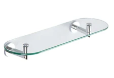 Ginger 0234T-18/SN Sine 18” Shelf Tempered Glass - Satin Nickel