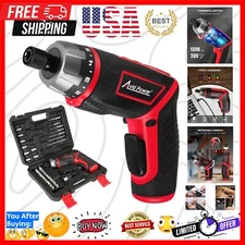 Compact Electric Screwdriver with Torque Settings and Dual Position Handle - 4V