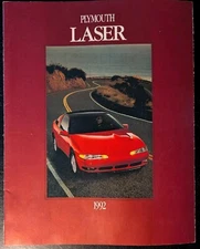 1992 Plymouth Laser Car Sales Brochure Catalog 15 Pages