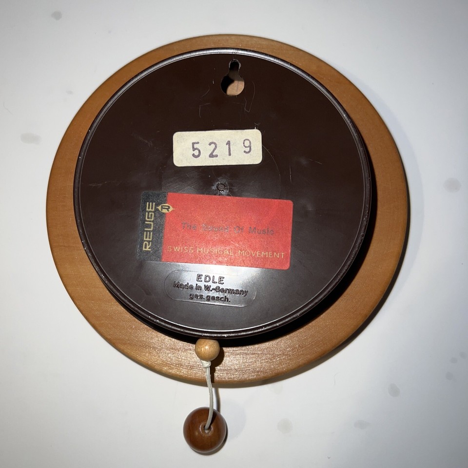 VINTAGE WOODEN REUGE EDLE WALL HANGING POOL STRING MUSIC BOX 5219 | eBay