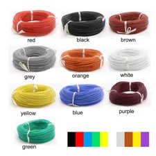 16AWG-30AWG Stranded Silicone Soft Cable Black Red White Blue Green Grey Wire