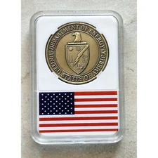 DOE US Department of ENERGY US Government Bronze Plated-Challenge Coin With Case