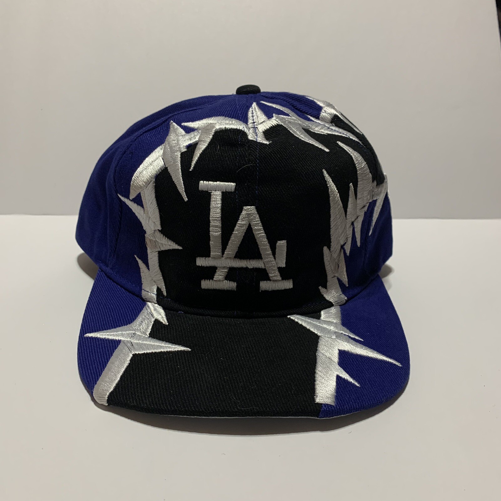 Custom Rare Los Angeles Dodgers Jagged Edge Shockwave Snapback Customize