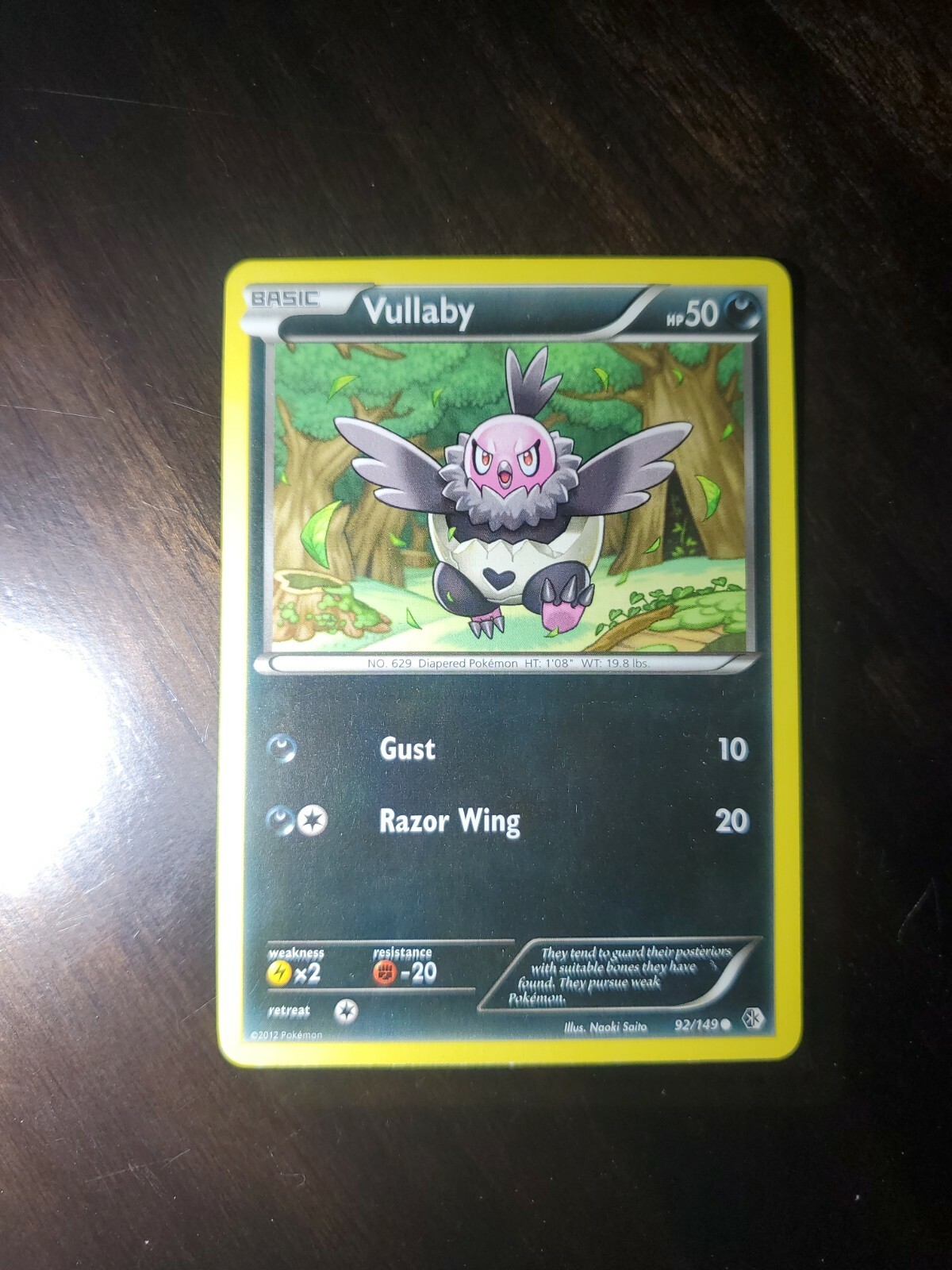POKEMON VULLABY 92/149 COMMON  CARD   BOUNDARIES CROSSED