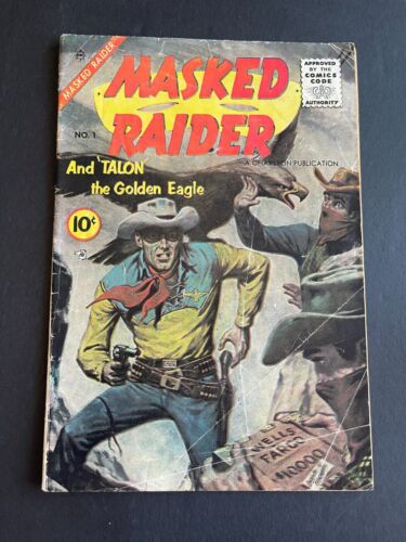 Masked Raider #1 - Stories and art by Jack Sparling (1955, Charlton) Good+ - Picture 1 of 3