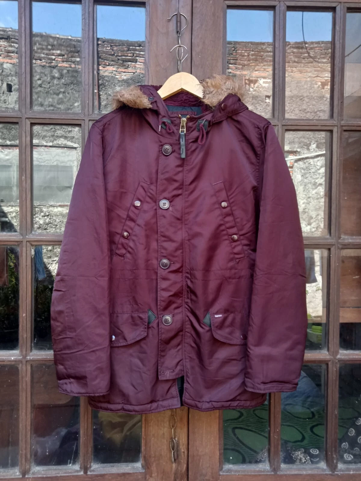 SUPREME AW10 N3B veste en fourrure parka marron homme moyen
