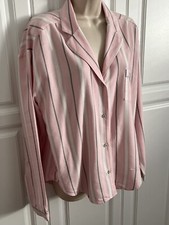 Victoria's Secret Pajama PJ Top Shirt Pink White Grey Ladies Size M Dream