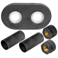 Graphite Métal Collier +2x Cu Connecteurs Ensemble Radiateur Décoratif Couvertur