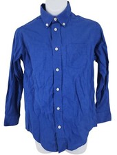Boy's Chaps Ralph Lauren Blue Button Down Dress Shirt Size 10 Pocket Top