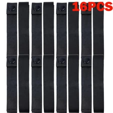 16 PCS 6" MOD MOLLE PALS Modular Web Gear Replacement Tie Straps Black