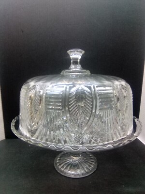Shannon by GODINGER Cake Stand w/Dome, Appetizer Plate 24% Crystal