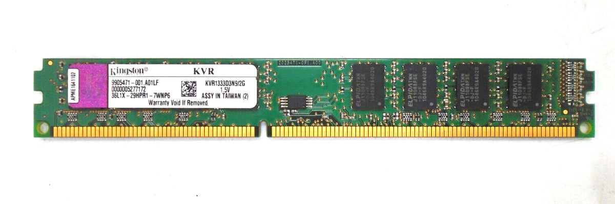 4gb Ddr3 Kingston 9905471 Kingston 2GB DDR3-1333 PC3-10600 Non-ECC CL9