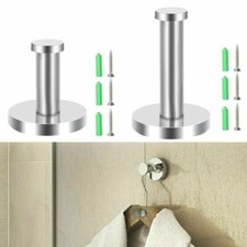 4PC Brushed Bathroom Towel Robe Coat Hook Stainless Steel Wall Hooks Door Hanger