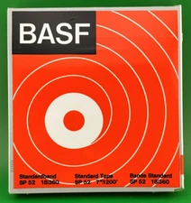 BASF Type SP 52  Magnetic  Tape ~ 7" x 1/4" x 1200'  Hard Case ~ NOS ~ SEALED