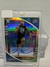 2020 Absolute Signature Rookies Spectrum Green #155 Jeff Okudah /25