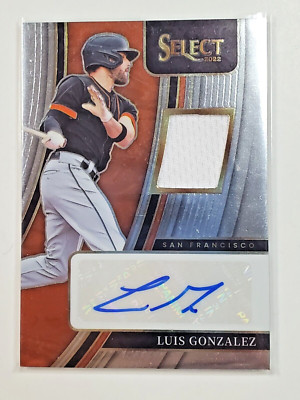 Luis Gonzalez 2022 Panini Select Signature Materials Auto 3/299 #SM-LG Jersey