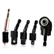 Magnetic Bit Holder Set 5 Pcs For Tight Space Right Angle Drill Attachment 105+ 