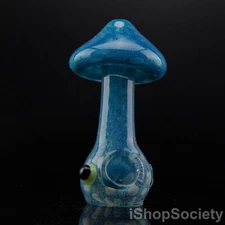 4.25" Frit Mushroom Shape Tobacco Smoking Pipe Thick Collectible Pipes - P690D