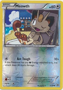 Meowth 61/98 XY Ancient Origins REVERSE HOLO PERFECT MINT! Pokemon