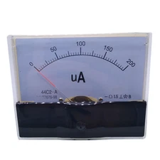 US Stock DC 200uA Class 1.5 Accuracy Analog Amperemeter Panel Meter Gauge 44C2