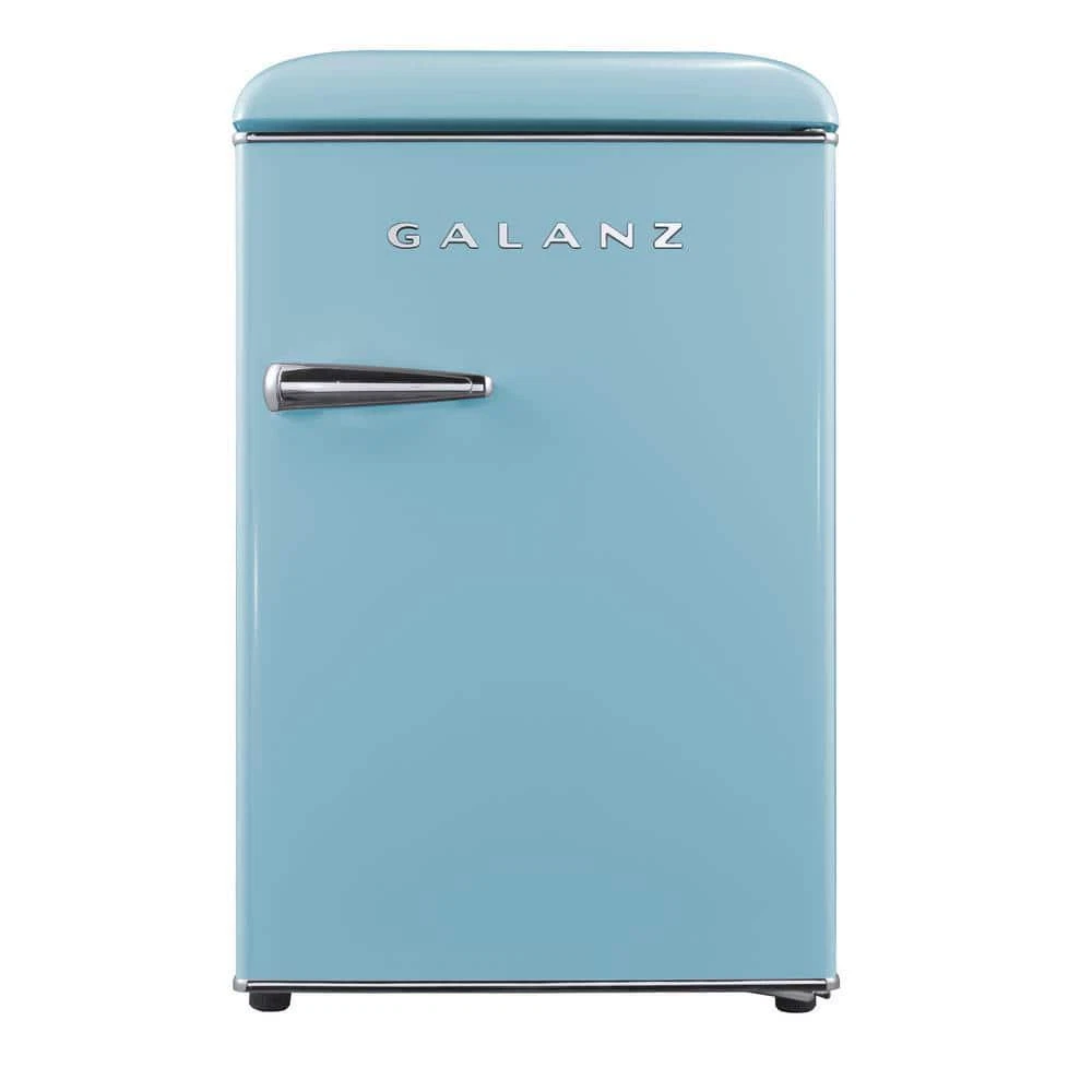 Galanz Retro Mini Fridge Bebop Blue 2.5 cu ft W Chiller Interior