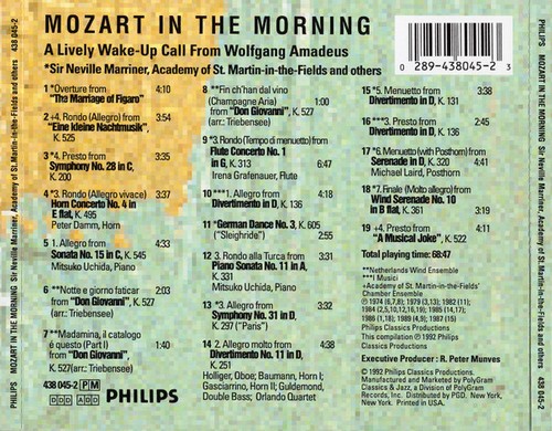 Wolfgang Amadeus Mozart - Mozart In The Morning - USED CD - Imagen 2 de 5