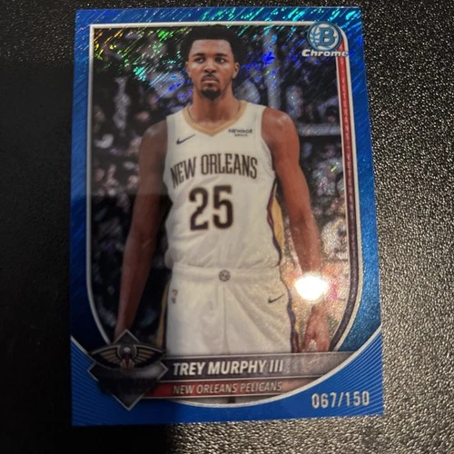 2025-26 Bowman Chrome Trey Murphy III Blue Shimmer (/150) #BCV-141 Pelicans