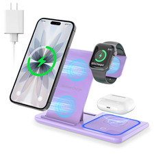 Wireless Charging Station, 3 in 1 Wireless Charger for Iphone 17/16/15/14/13/12/
